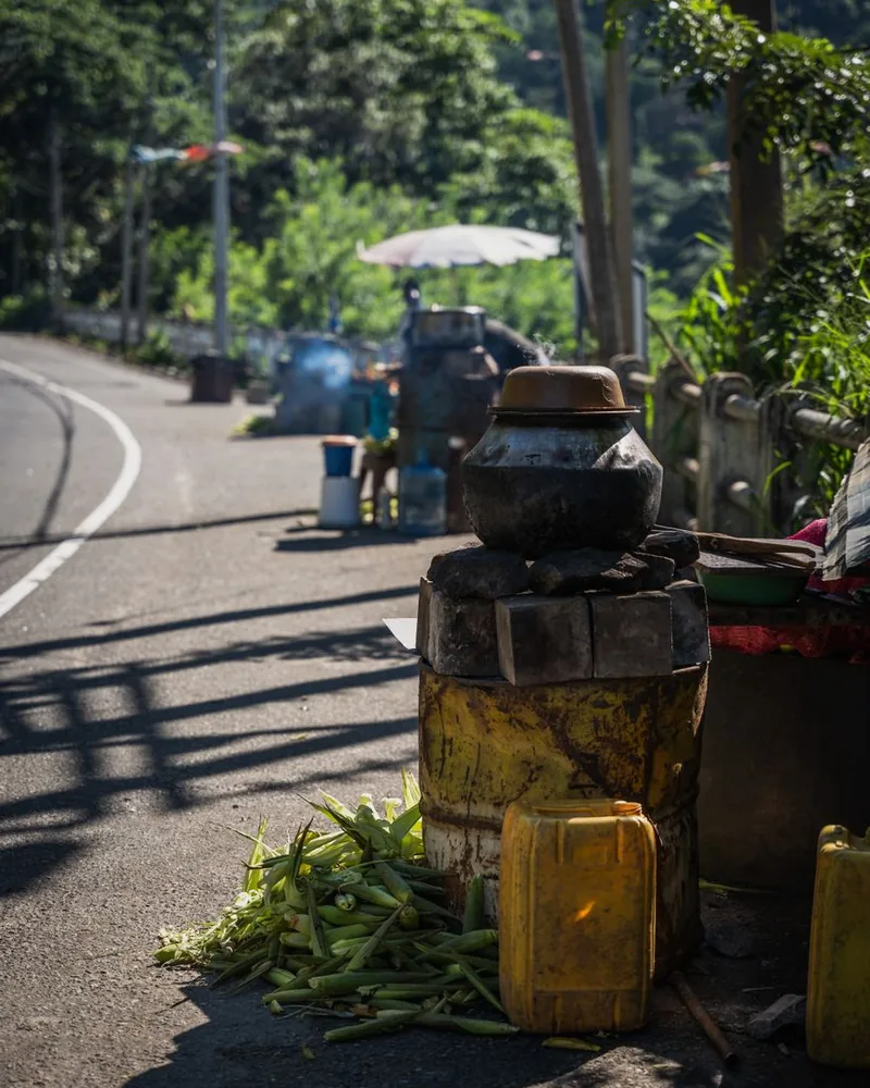 A roadside food stall on Sri Lanka's south coast